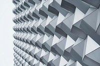 Abstract pattern in a gray building facade in Dresden. Original public domain image from Wikimedia Commons