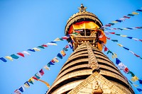 Swayambhu Mahachaitya, Kathmandu, Nepal. Original public domain image from Wikimedia Commons