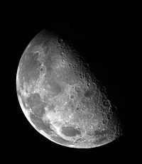 View of the Moon's north pole. Original public domain image from Wikimedia Commons