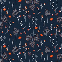 Wild flower seamless pattern vector