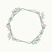 Frame decorated with flowers vector