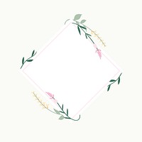 Wildflower frame psd decorated with small flowers