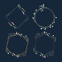 Set of floral frame vectors
