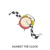 Against the clock idiom vector