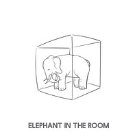 Elephant in the room idiom vector