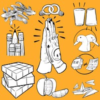 Hand drawing illustration of individuality