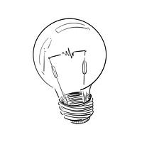 Illustration drawing of light bulb