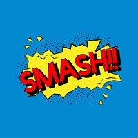 Comic style illustration of the word smash