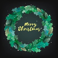 Illustration of Christmas wreath icon