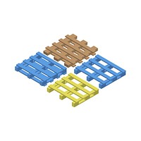 Cargo pallet isolated on background