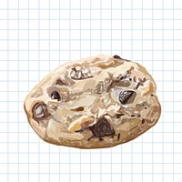 Hand drawn cookie watercolor style