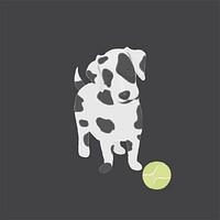 Cute illustration of a dalmatian dog