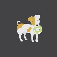 Cute illustration of a jack russel dog