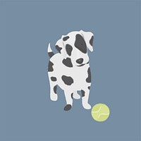 Cute illustration of a dalmatian dog
