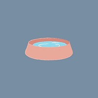 Illustration of a pet&#39;s water bowl