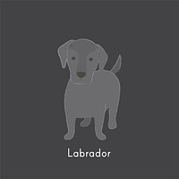Cute illustration of a labrador dog