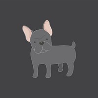 Cute illustration of a french bulldog