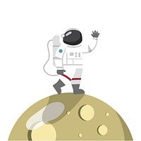 Astronaut on the moon vector