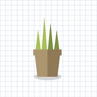 Illustration of a cactus in a pot