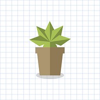 Spiky plant in a pot vector