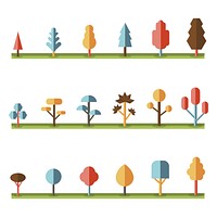 Collection of plants and tree vectors