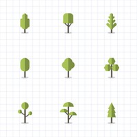 Collection of plants and tree vectors
