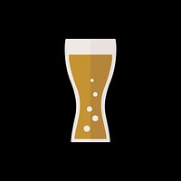 Simple illustration of a glass of beer
