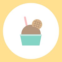 Pastel illustration of ice cream