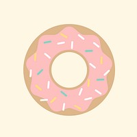 Illustration of a donut with sprinkles