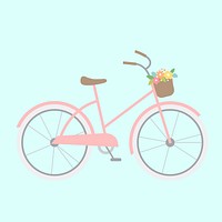 Illustration of a girly bicycle