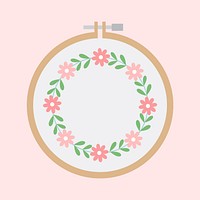 Illustration of a floral embroidery
