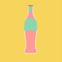 Simple illustration of a bottled soda