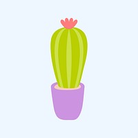 Cute cactus in pot sticker