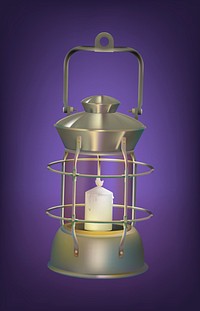 Illustration of a candle lamp