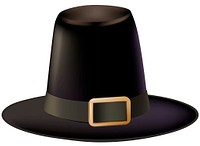 Illustration of pilgrim hat isolated on white background