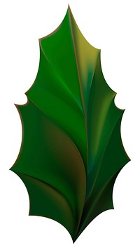 Illustration of holly leaf icon