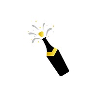 Illustration of champagne bottle icon