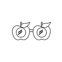 Illustration of party eyeglasses icon