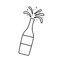 Illustration of champagne bottle icon