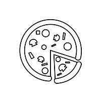 Illustration of pizza icon