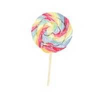 Illustration of hand drawn lollipop icon isolated on white background