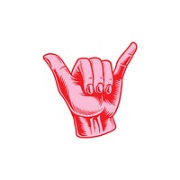 Illustration of rock and roll hand sign