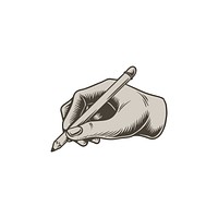 Illustration of a hand writing with a pencil