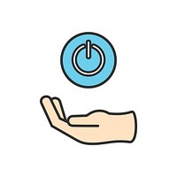 Illustration of power button icon