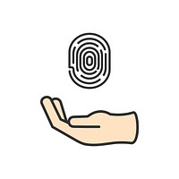 Illustration of fingerprint scan icon