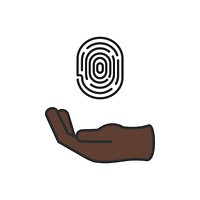 Illustration of fingerprint scan icon
