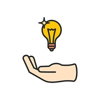 Illustration of light bulb icon