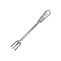 Vintage illustration of a carving fork