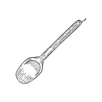 Vintage illustration of a wooden spoon