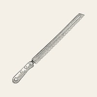 Vintage illustration of a bread knife